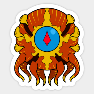 Beholder-Red Orange Sticker